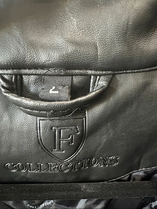 Ferrari Collection Black Leather Jacket with Red Trim - Logo - Picture 4 of 6